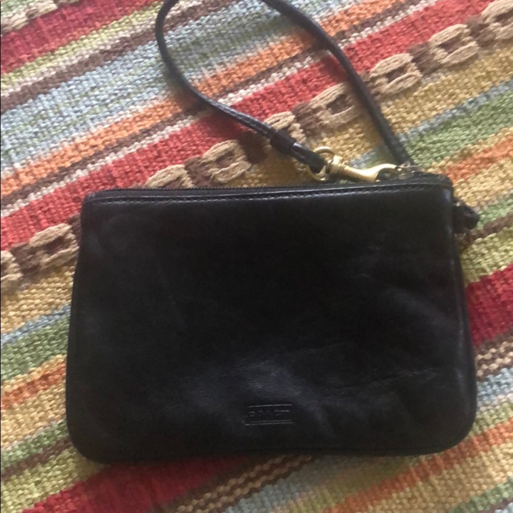 Coach leather wristlet